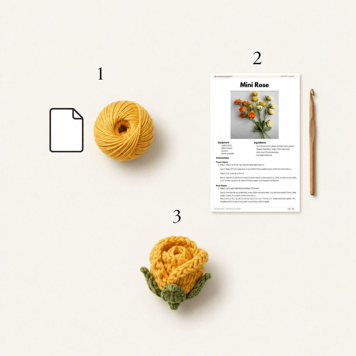 Set of 300 Crochet Flower Patterns | Flower Bouquets, Roses and Floral Designs