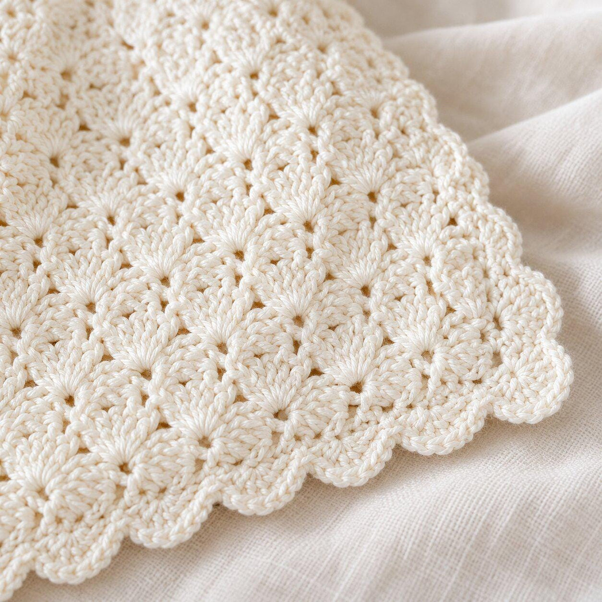 Crochet Baby Blanket Pattern PDF: Classic Shell Stitch