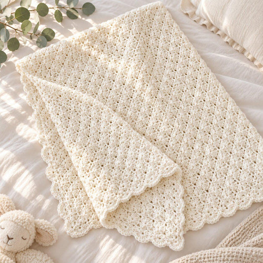 Crochet Baby Blanket Pattern PDF: Classic Shell Stitch