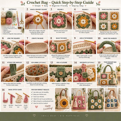 Over 500 crochet bag patterns | PDF patterns for tote bags, handbags and backpacks