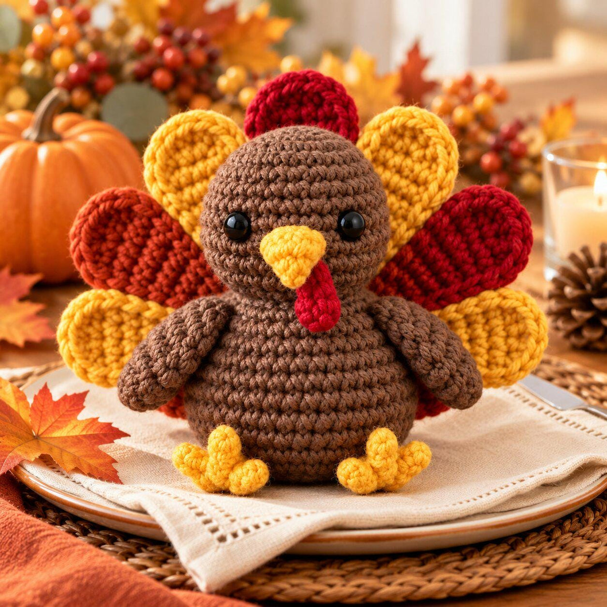 Crochet Baby Turkey Pattern PDF: Thanksgiving Amigurumi