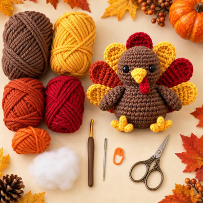 Crochet Baby Turkey Pattern PDF: Thanksgiving Amigurumi