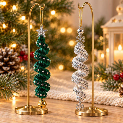 Crochet Spiral Christmas Tree Ornament Pattern PDF