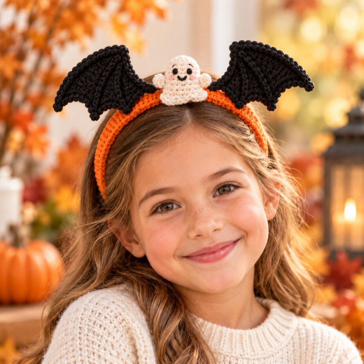 3-in-1 Halloween Crochet Headband Pattern: Ghost, Pumpkin & Bat PDF