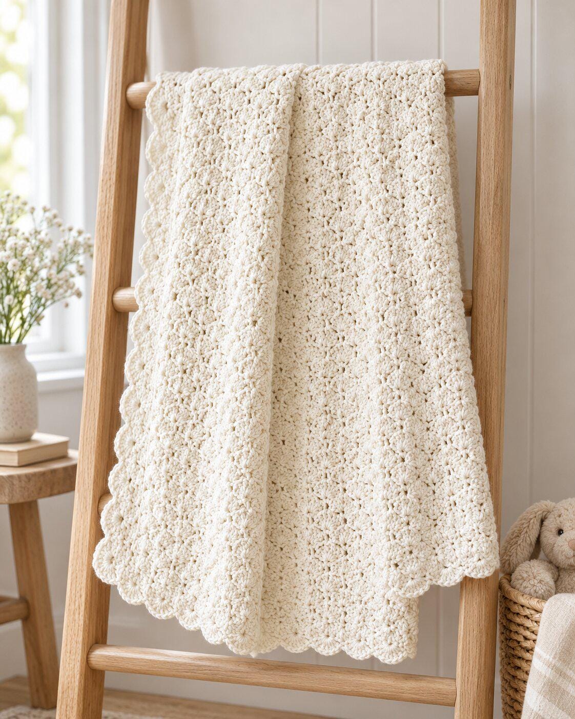 Crochet Baby Blanket Pattern PDF: Classic Shell Stitch