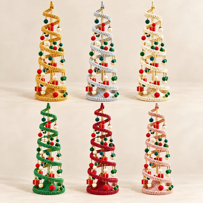 Spiral Hanging Christmas Tree Crochet Pattern, Mobile Ornament PDF