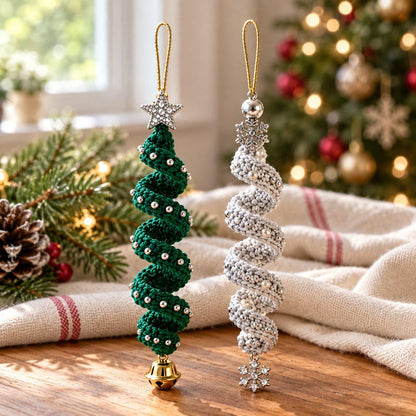 Crochet Spiral Christmas Tree Ornament Pattern PDF