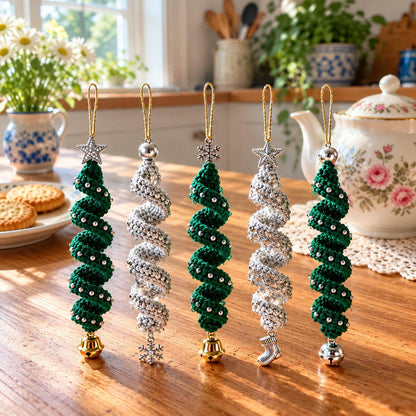 Crochet Spiral Christmas Tree Ornament Pattern PDF